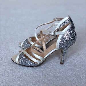 Kate Spade silver dress heels.